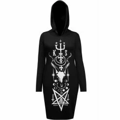 Killstar Hood Dress - Lethia -The Rock Shop - shop killstar hood dress lethia6