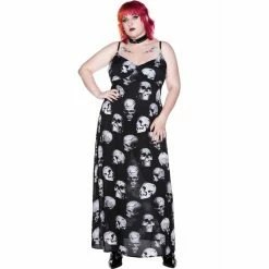 Killstar Maxi Dress - Heads Rollin' -The Rock Shop - shop killstar maxi dress heads rollin4