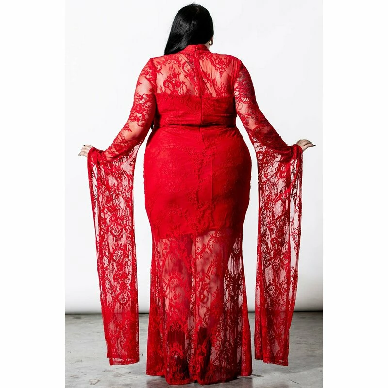 Killstar Maxi Dress - Phenomena Scarlet 3 Killstar Maxi Dress - Phenomena Scarlet - Image 3