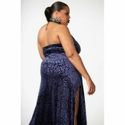 KILLSTAR Maxi Dress - Second Skin Plum -The Rock Shop - shop killstar maxi dress second skin plum4