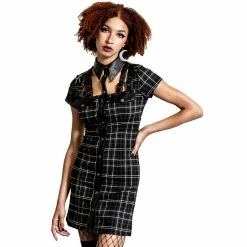 Killstar Mini Dress - All Attitude Ash Tartan
