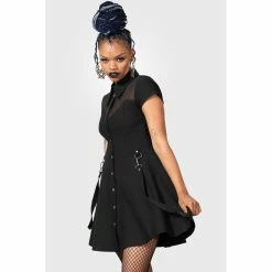 KILLSTAR Mini Dress - Hexellent Black -The Rock Shop - shop killstar mini dress hexellent black3