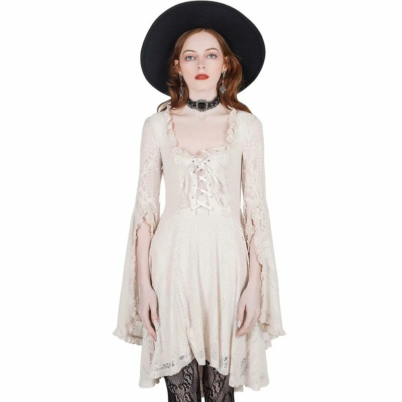 Killstar Mini Dress - Killing Kisses Ivory 2 Killstar Mini Dress - Killing Kisses Ivory - Image 2