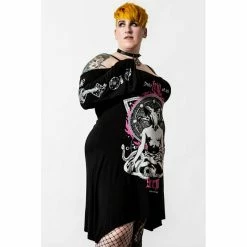 Killstar Mini Dress - Meditate Bardot -The Rock Shop - shop killstar mini dress meditate bardot6