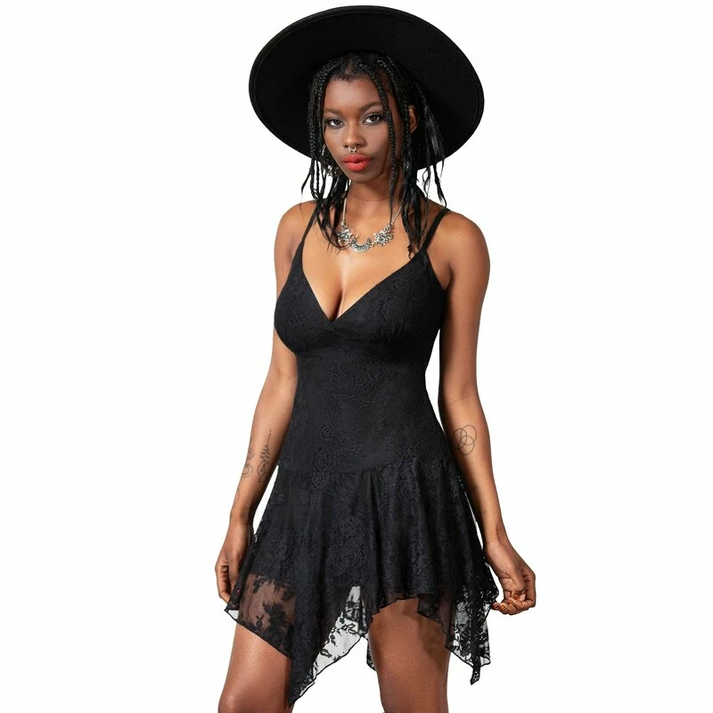 Killstar Mini Dress - Moss Flower 1 Killstar Mini Dress - Moss Flower