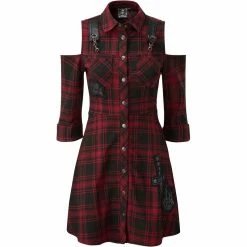 Killstar Mini Dress - Paranormal Tartan -The Rock Shop - shop killstar mini dress paranormal tartan4