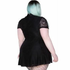 Killstar Mini Dress - She's Laced Black -The Rock Shop - shop killstar mini dress shes laced black4