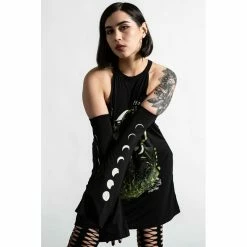 Killstar Mini Dress - Shine Bright Cold-Shoulder Tunic -The Rock Shop - shop killstar mini dress shine bright cold shoulder tunic3