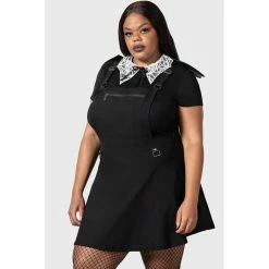 KILLSTAR Pinafore Dress - Bat Dreams -The Rock Shop - shop killstar pinafore dress bat dreams6