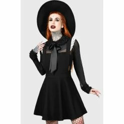KILLSTAR Pinafore Dress - Oriel -The Rock Shop - shop killstar pinafore dress oriel4