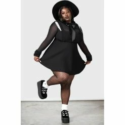 KILLSTAR Pinafore Dress - Oriel -The Rock Shop - shop killstar pinafore dress oriel6
