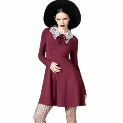 KILLSTAR Skater Dress - Charmed School Crimson