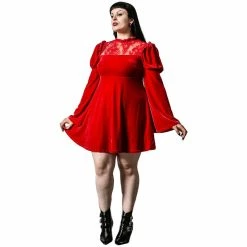 Killstar Skater Dress - Crimson Kiss Scarlet