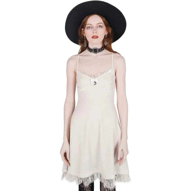 Killstar Skater Dress - Moonstruck Ivory 1 Killstar Skater Dress - Moonstruck Ivory