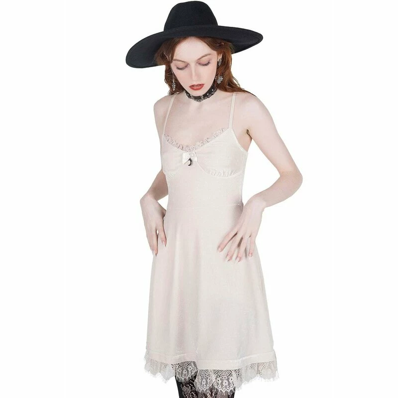 Killstar Skater Dress - Moonstruck Ivory 3 Killstar Skater Dress - Moonstruck Ivory - Image 3