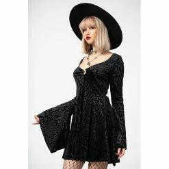 KILLSTAR Skater Dress - Nightcall Black -The Rock Shop - shop killstar skater dress nightcall black3