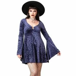 KILLSTAR Skater Dress - Nightcall Plum