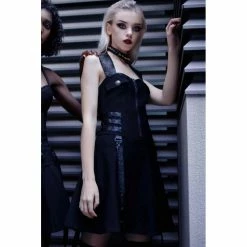 Killstar Skater Dress - Psy-Ops Black -The Rock Shop - shop killstar skater dress psy ops black3