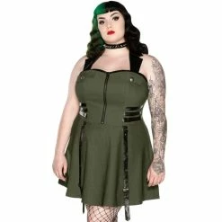 Killstar Skater Dress - Psy-Ops Khaki 10 Killstar Skater Dress - Psy-Ops Khaki -The Rock Shop - shop killstar skater dress psy ops khaki5