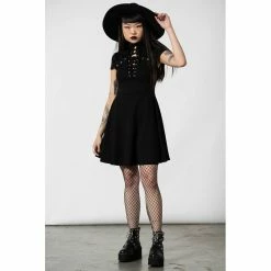 Killstar Skater Dress - Tied Up -The Rock Shop - shop killstar skater dress tied up3