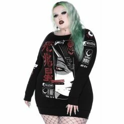 Killstar Sweater Mini Dress - Deathstar -The Rock Shop - shop killstar sweater mini dress deathstar3