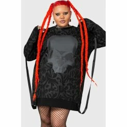 KILLSTAR Sweater Mini Dress - Doom Tribe -The Rock Shop - shop killstar sweater mini dress doom tribe3