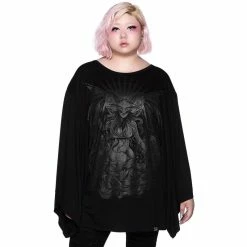 Killstar Tunic Mini Dress - Satan Is A Woman Kimono -The Rock Shop - shop killstar tunic mini dress satan is a woman kimono5
