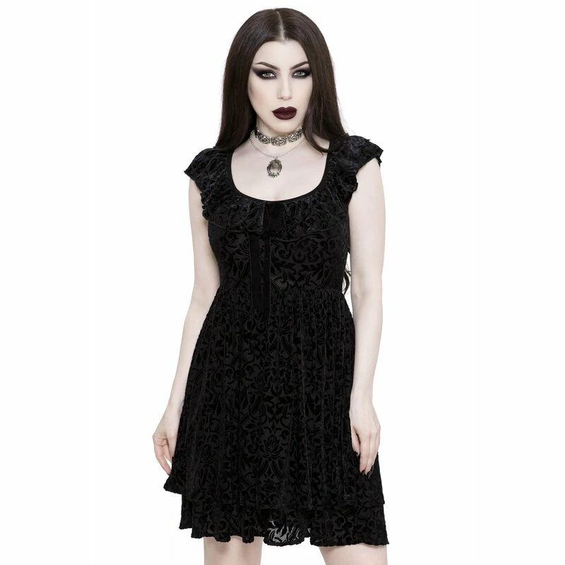 Killstar Velvet Babydoll Dress - Susanna 2 Killstar Velvet Babydoll Dress - Susanna - Image 2