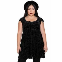 Killstar Velvet Babydoll Dress - Susanna 8 Killstar Velvet Babydoll Dress - Susanna -The Rock Shop - shop killstar velvet babydoll dress susanna4