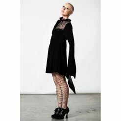 Killstar Velvet Mini Dress - Grimina -The Rock Shop - shop killstar velvet mini dress grimina4