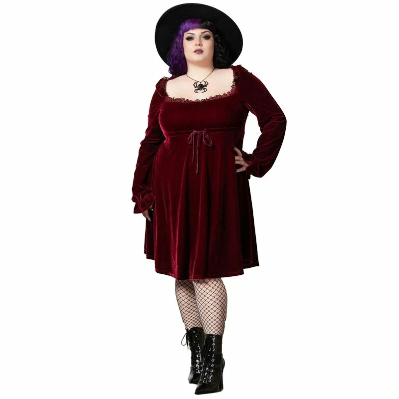 Killstar Velvet Mini Dress - Imperia Blood 1 Killstar Velvet Mini Dress - Imperia Blood