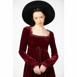 Killstar Velvet Mini Dress - Imperia Blood 9 Killstar Velvet Mini Dress - Imperia Blood -The Rock Shop - shop killstar velvet mini dress imperia blood4