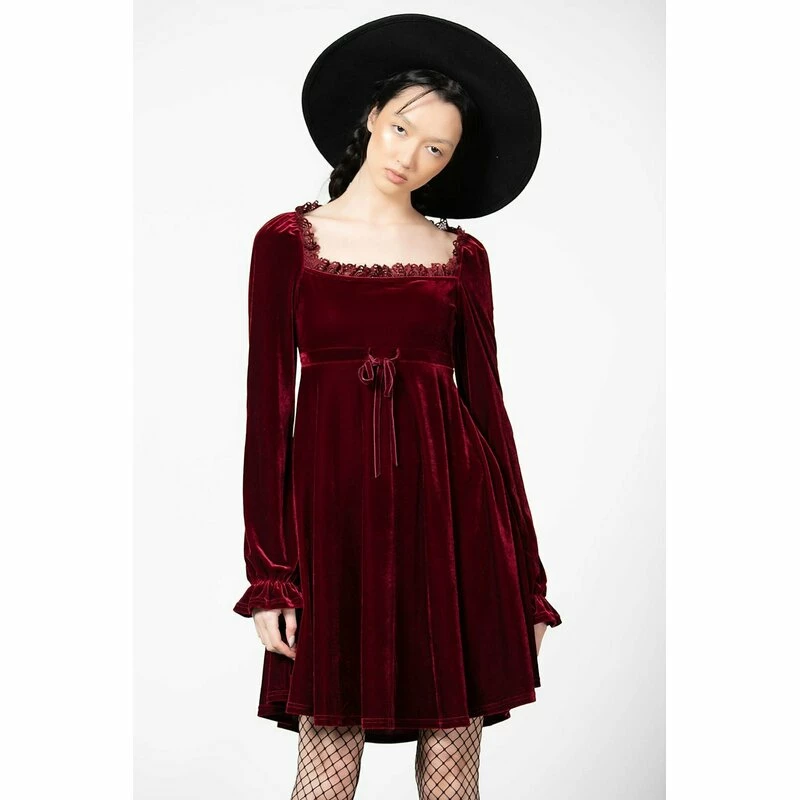 Killstar Velvet Mini Dress - Imperia Blood 5 Killstar Velvet Mini Dress - Imperia Blood - Image 5