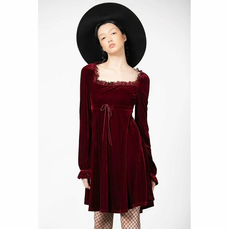 Killstar Velvet Mini Dress - Imperia Blood 6 Killstar Velvet Mini Dress - Imperia Blood - Image 6