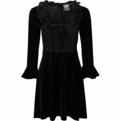 Killstar Velvet Mini Dress - Laid To Rest 7 Killstar Velvet Mini Dress - Laid To Rest -The Rock Shop - shop killstar velvet mini dress laid to rest4