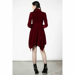 Killstar Velvet Mini Dress - Nymyra Blood -The Rock Shop - shop killstar velvet mini dress nymyra blood5