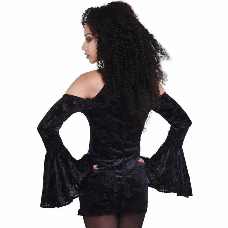 Killstar Velvet Tunika Mini Dress - Lia Morte 3 Killstar Velvet Tunika Mini Dress - Lia Morte - Image 3