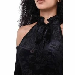 Killstar Velvet Tunika Mini Dress - Lia Morte 8 Killstar Velvet Tunika Mini Dress - Lia Morte -The Rock Shop - shop killstar velvet tunika mini dress lia morte4