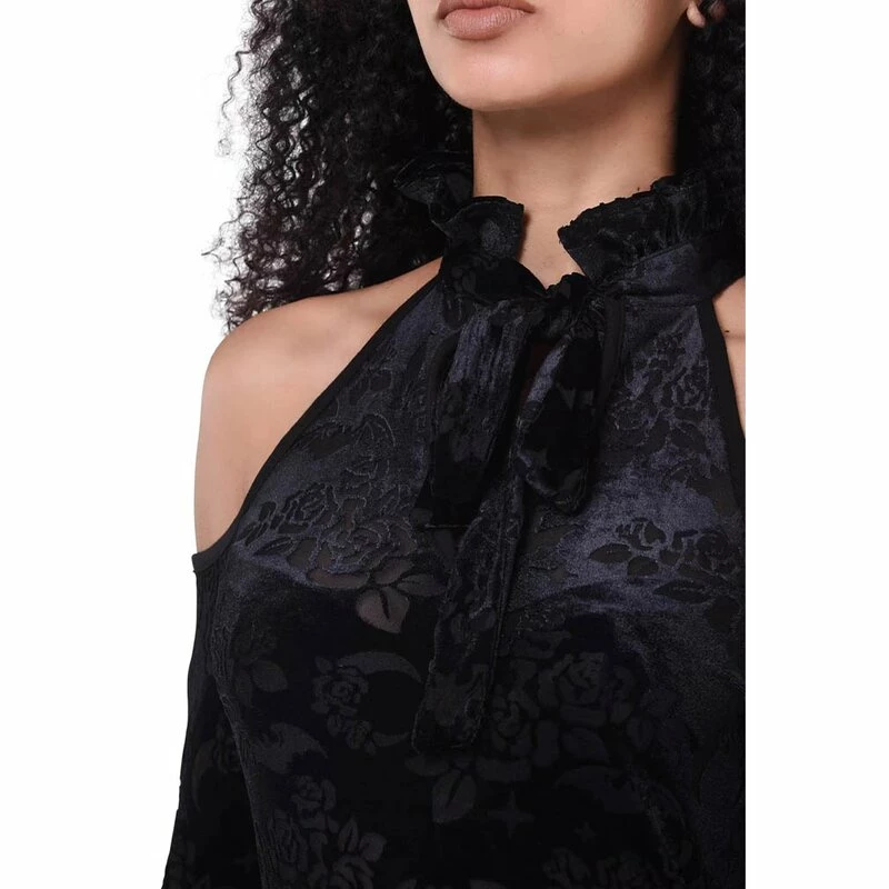 Killstar Velvet Tunika Mini Dress - Lia Morte 4 Killstar Velvet Tunika Mini Dress - Lia Morte - Image 4