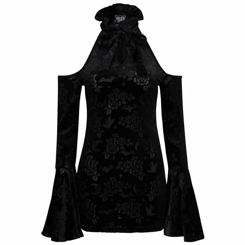 Killstar Velvet Tunika Mini Dress - Lia Morte 5 Killstar Velvet Tunika Mini Dress - Lia Morte - Image 5