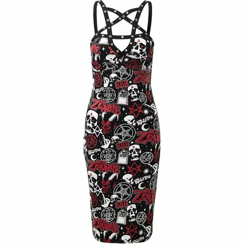 Killstar X Rob Zombie Pencil Dress - Demonoid 3 Killstar X Rob Zombie Pencil Dress - Demonoid - Image 3