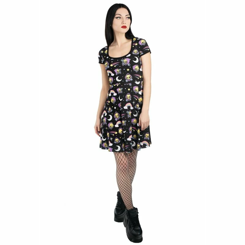 Killstar X Skeletor Skater Dress - Not Cute 2 Killstar X Skeletor Skater Dress - Not Cute - Image 2