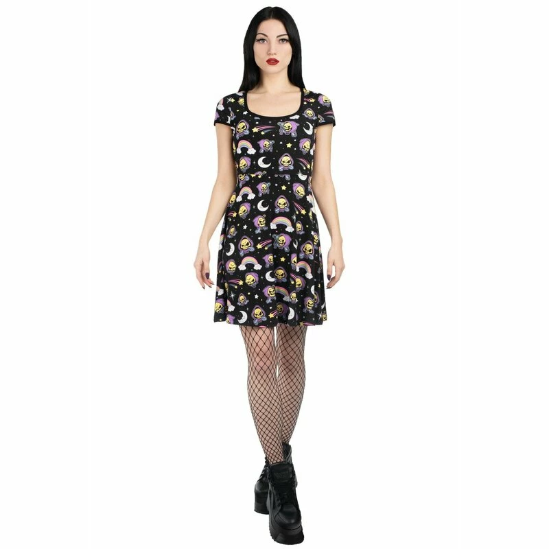 Killstar X Skeletor Skater Dress - Not Cute 3 Killstar X Skeletor Skater Dress - Not Cute - Image 3