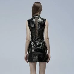 Punk Rave Gloss Mini Dress - Apocalypse Architect -The Rock Shop - shop punk rave gloss mini dress apocalypse architect5