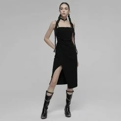 Punk Rave Gothic Dress - Wrapped In Darkness 9 Punk Rave Gothic Dress - Wrapped In Darkness -The Rock Shop - shop punk rave gothic dress wrapped in darkness4