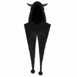 Punk Rave Hooded Scarf - Creature Of The Night -The Rock Shop - shop punk rave hooded scarf creature of the night5