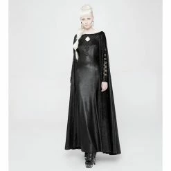 Punk Rave Maxi Dress With Cape - Nightspell