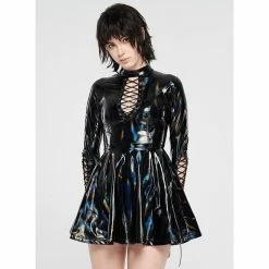Punk Rave Mini Dress - Electric Lollipop