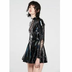 Punk Rave Mini Dress - Electric Lollipop -The Rock Shop - shop punk rave mini dress electric lollipop5