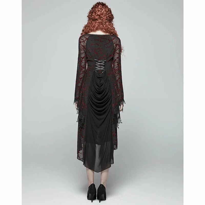 Punk Rave Mini Dress - Opium Red 3 Punk Rave Mini Dress - Opium Red - Image 3